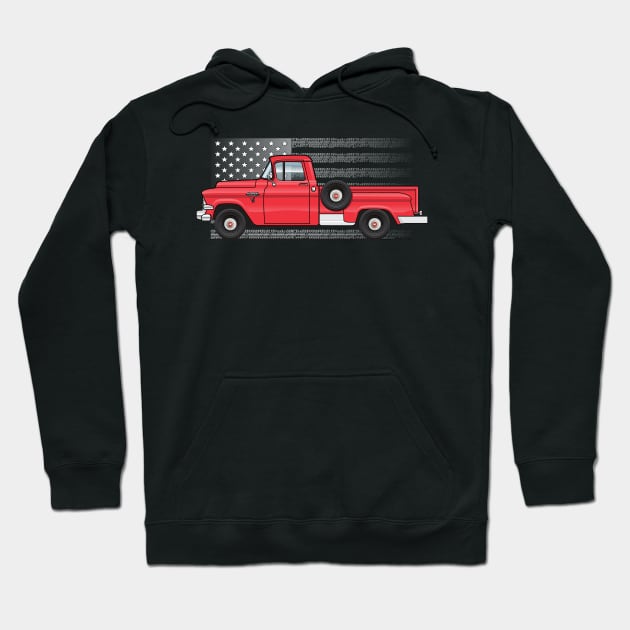 red usa truck Hoodie by JRCustoms44